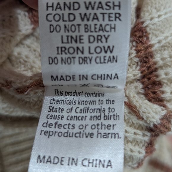 Promesa Oversized Slouchy Striped Cream And Brown Sweater Size Small F - Picture 5 of 5